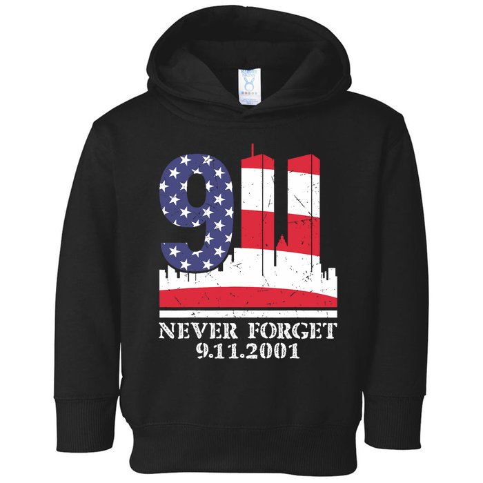 Never Forget September 11 2001 Memorial Day American Flag Toddler Hoodie