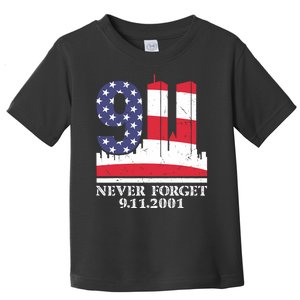 Never Forget September 11 2001 Memorial Day American Flag Toddler T-Shirt