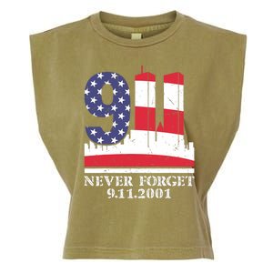 Never Forget September 11 2001 Memorial Day American Flag Garment-Dyed Women's Muscle Tee