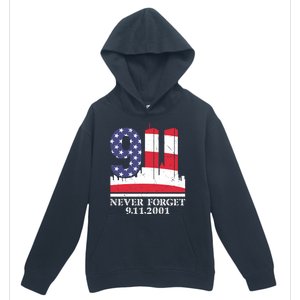 Never Forget September 11 2001 Memorial Day American Flag Urban Pullover Hoodie