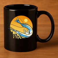 Needle Fish Sunset 11oz C Handle Ceramic Mug