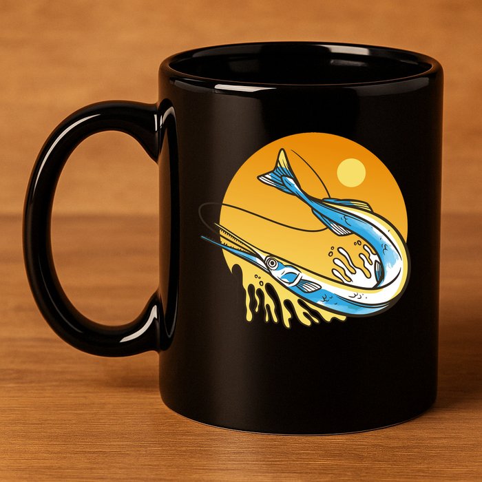 Needle Fish Sunset 11oz C Handle Ceramic Mug