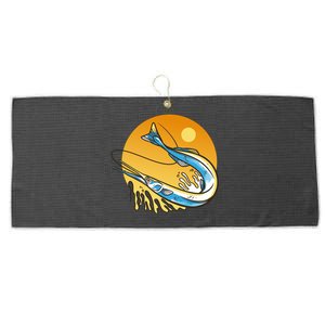 Needle Fish Sunset Large Microfiber Waffle Golf Towel