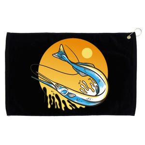 Needle Fish Sunset Grommeted Golf Towel