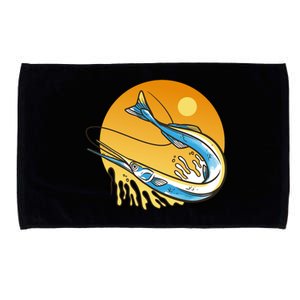 Needle Fish Sunset Microfiber Hand Towel