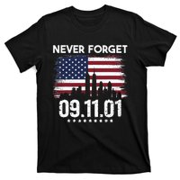 Never Forget September 11 2001 Memorial Day American Flag T-Shirt