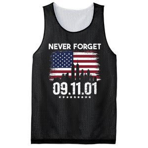 Never Forget September 11 2001 Memorial Day American Flag Mesh Reversible Basketball Jersey Tank