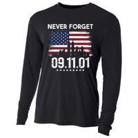 Never Forget September 11 2001 Memorial Day American Flag Cooling Performance Long Sleeve Crew