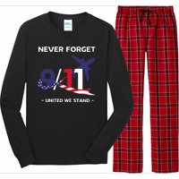 Never Forget September 11 2001 Memorial Day American Flag Long Sleeve Pajama Set