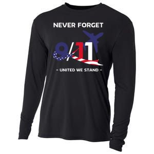 Never Forget September 11 2001 Memorial Day American Flag Cooling Performance Long Sleeve Crew