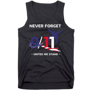 Never Forget September 11 2001 Memorial Day American Flag Tank Top