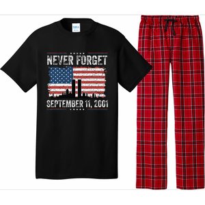 Never Forget September 11 2001 Memorial Day American Flag Gift Pajama Set