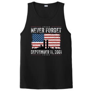 Never Forget September 11 2001 Memorial Day American Flag Gift PosiCharge Competitor Tank