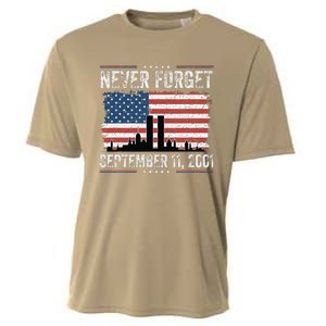 Never Forget September 11 2001 Memorial Day American Flag Gift Cooling Performance Crew T-Shirt