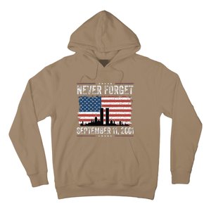 Never Forget September 11 2001 Memorial Day American Flag Gift Hoodie