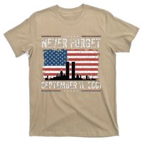 Never Forget September 11 2001 Memorial Day American Flag Gift T-Shirt