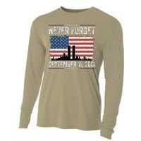 Never Forget September 11 2001 Memorial Day American Flag Gift Cooling Performance Long Sleeve Crew