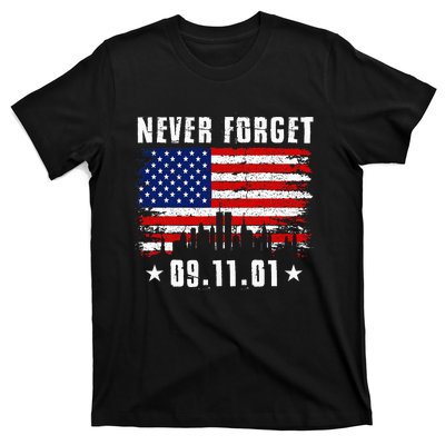 Never Forget September 11 2001 Memorial Day T-Shirt