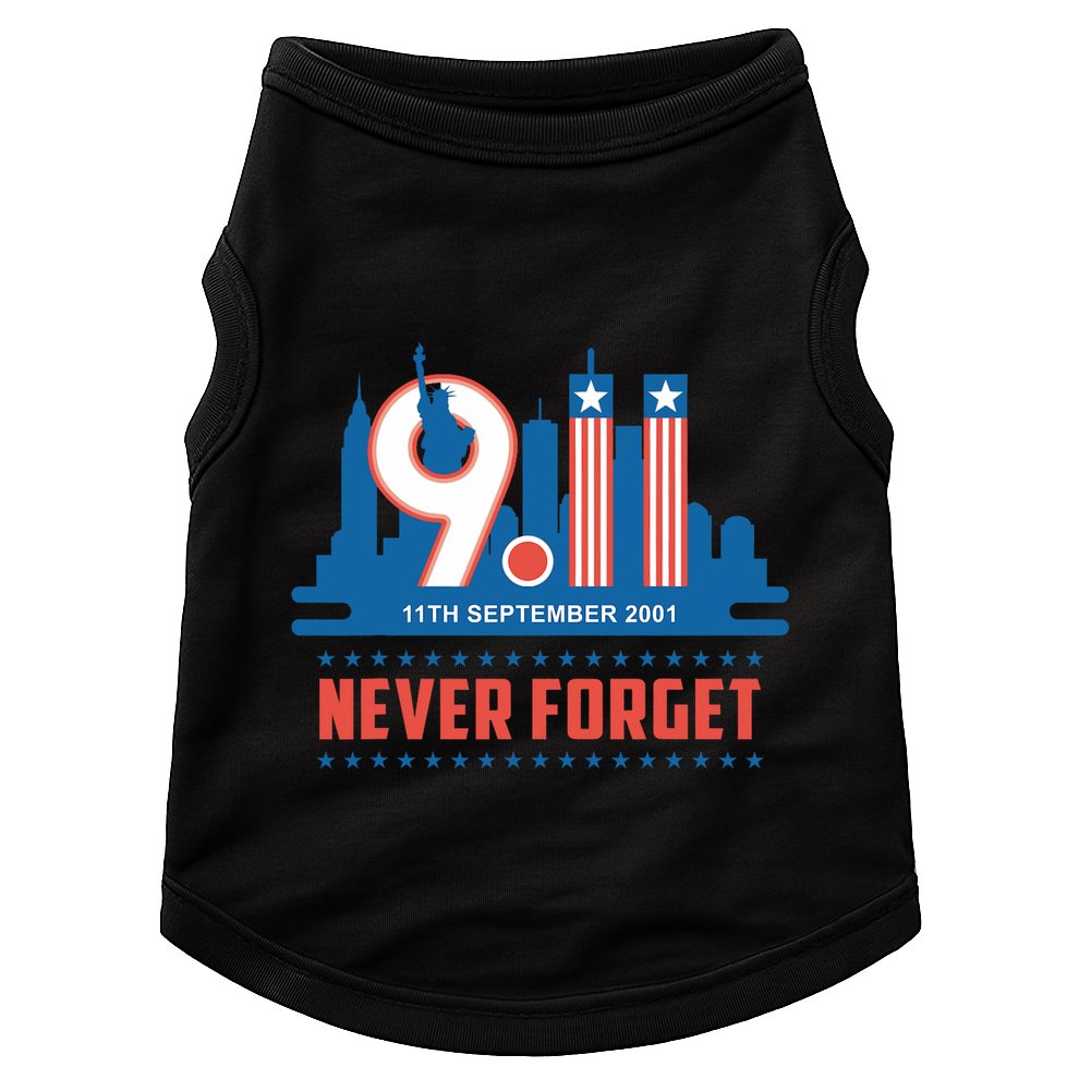 Never Forget September 11 2001 Memorial Day American Flag Doggie Tank