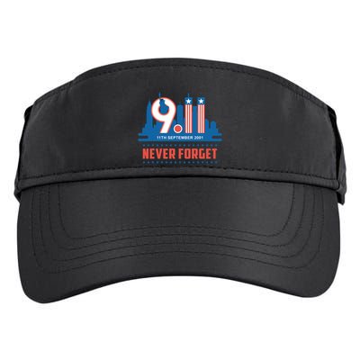 Never Forget September 11 2001 Memorial Day American Flag Adult Drive Performance Visor