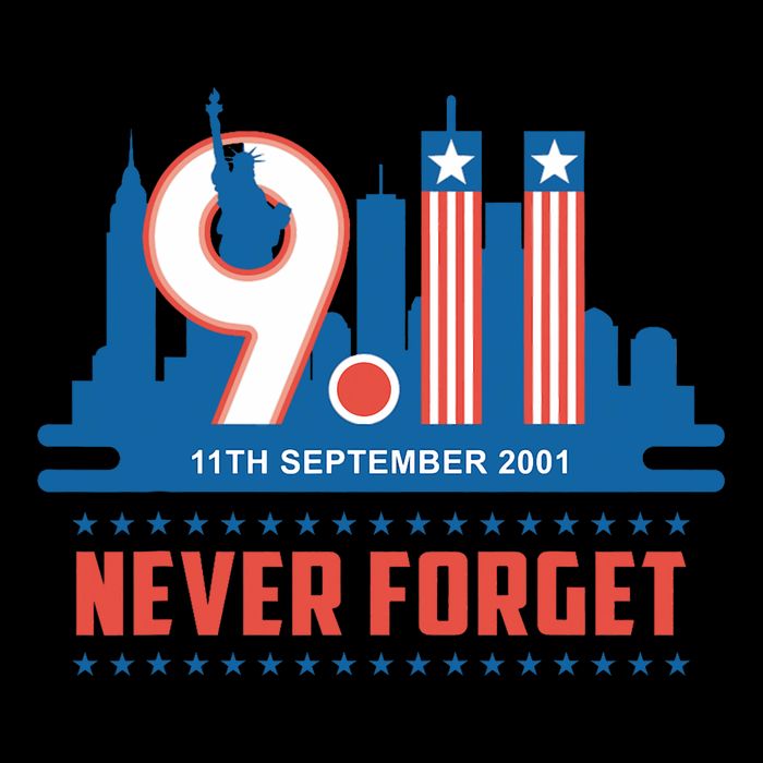 Never Forget September 11 2001 Memorial Day American Flag 16 in Basic Backpack