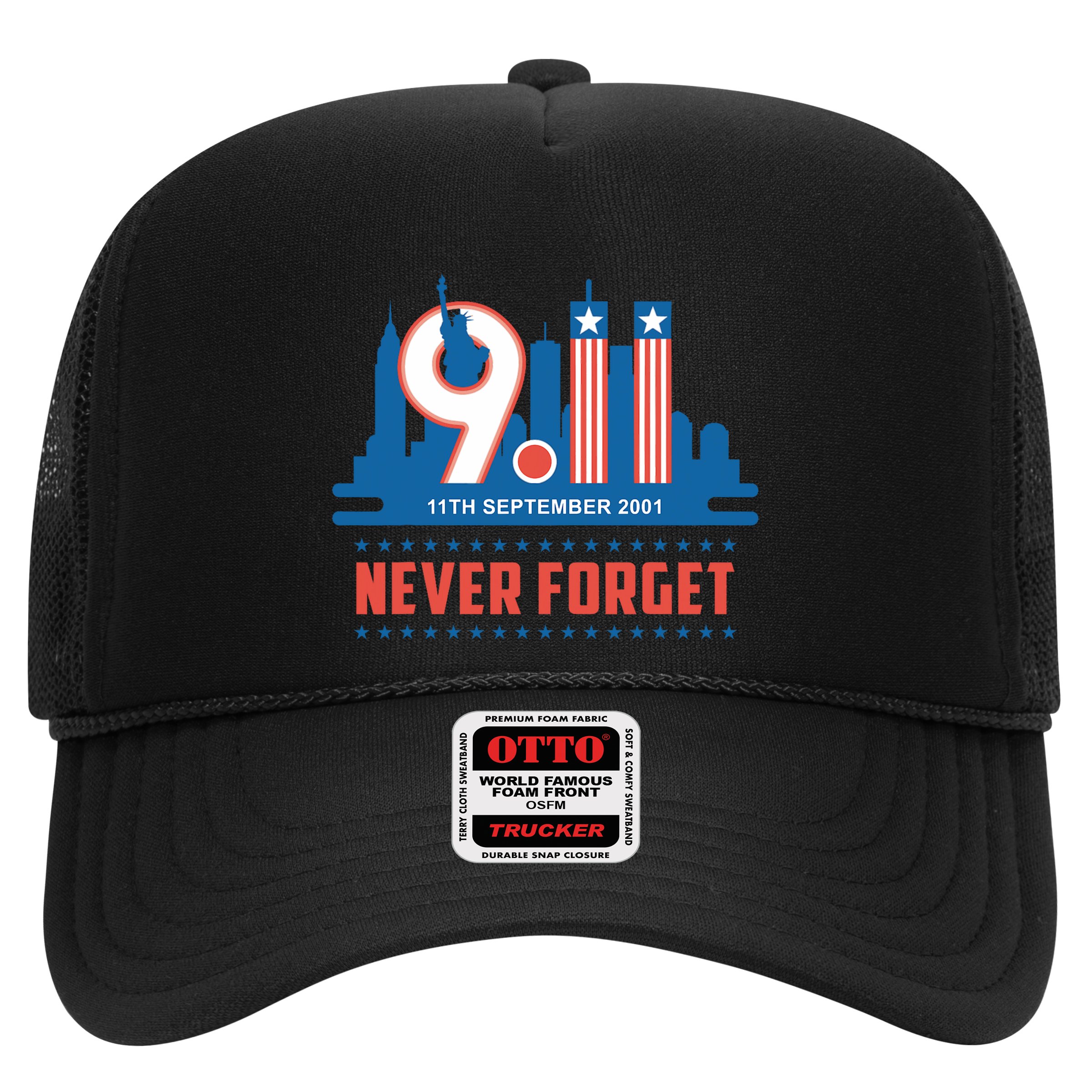 Never Forget September 11 2001 Memorial Day American Flag Hat