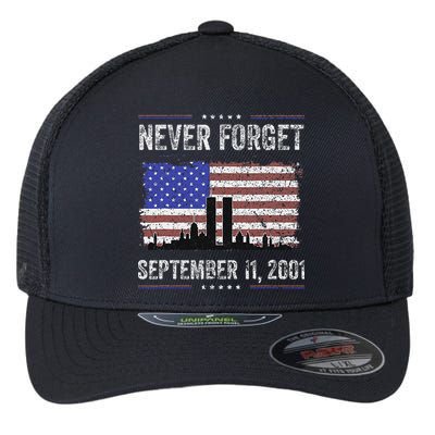 Never Forget September 11 2001 Memorial Day Flexfit Unipanel Trucker Cap