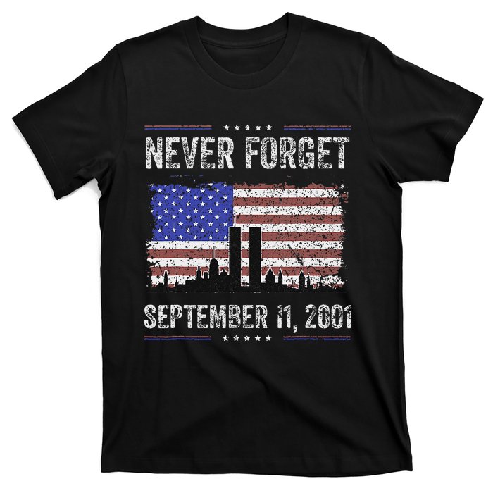 Never Forget September 11 2001 Memorial Day T-Shirt