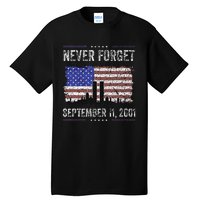 Never Forget September 11 2001 Memorial Day Tall T-Shirt