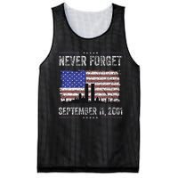 Never Forget September 11 2001 Memorial Day Mesh Reversible Basketball Jersey Tank