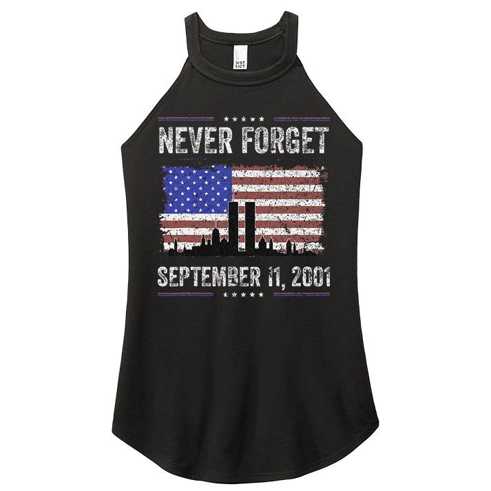 Never Forget September 11 2001 Memorial Day Women's Perfect Tri Rocker Tank