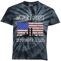 Never Forget September 11 2001 Memorial Day Kids Tie-Dye T-Shirt