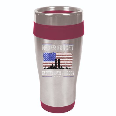 Never Forget September 11 2001 Memorial Day 16oz Travel Tumbler