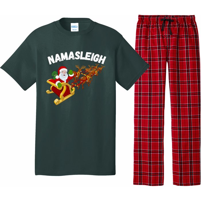 Namasleigh Funny Santa Christmas Pajama Set