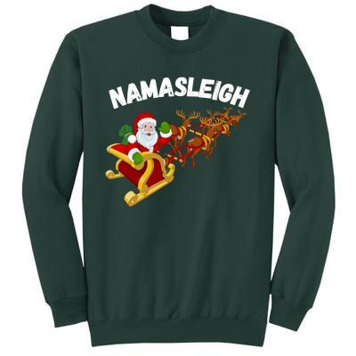 Namasleigh Funny Santa Christmas Tall Sweatshirt