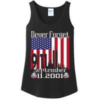 Never Forget September 11 2001 Memorial Day Ladies Essential Tank