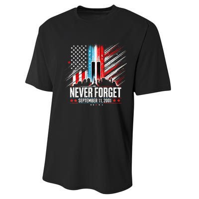 Never Forget September 11 2001 Memorial Day Performance Sprint T-Shirt