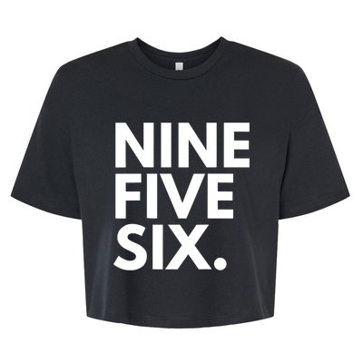 NINE FIVE SIX Area Code 956 Laredo TX Texas USA Bella+Canvas Jersey Crop Tee