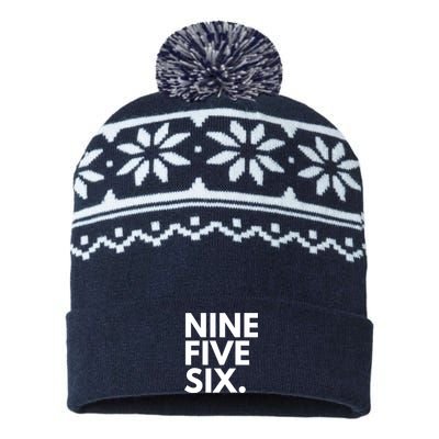 NINE FIVE SIX Area Code 956 Laredo TX Texas USA USA-Made Snowflake Beanie