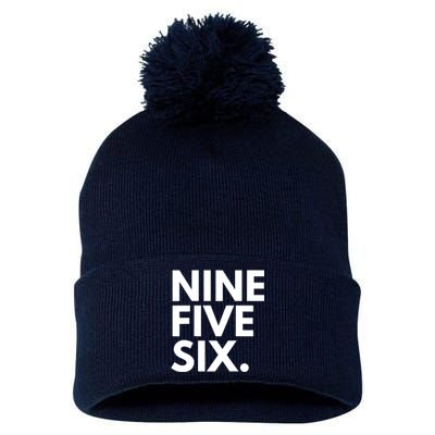 NINE FIVE SIX Area Code 956 Laredo TX Texas USA Pom Pom 12in Knit Beanie