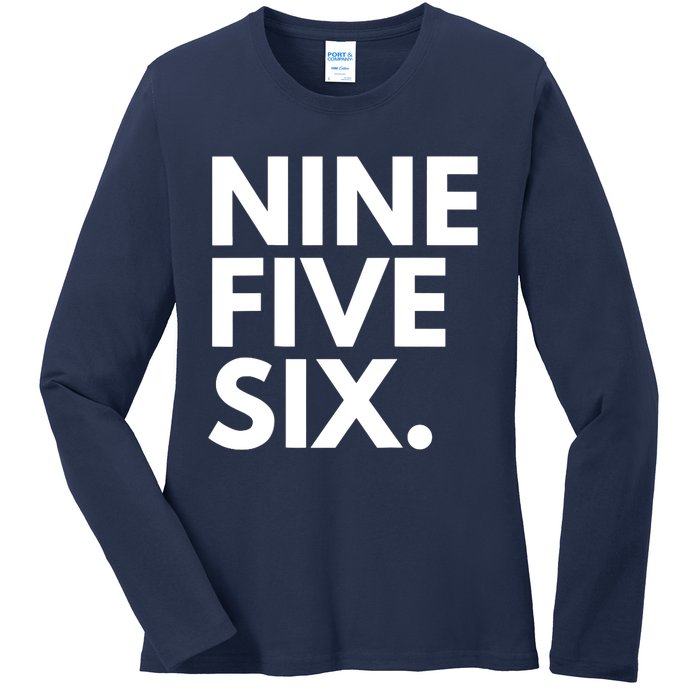 NINE FIVE SIX Area Code 956 Laredo TX Texas USA Ladies Long Sleeve Shirt