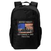 Never Forget September 11 2001 Memorial Day American Flag Daily Commute Backpack