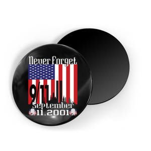 Never Forget September 11 2001 Memorial Day American Flag Magnet