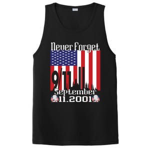 Never Forget September 11 2001 Memorial Day American Flag PosiCharge Competitor Tank