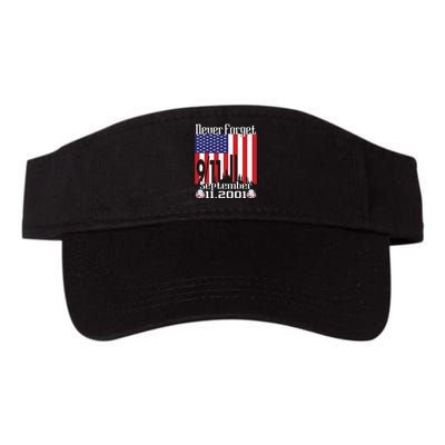 Never Forget September 11 2001 Memorial Day American Flag Valucap Bio-Washed Visor