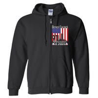 Never Forget September 11 2001 Memorial Day American Flag Full Zip Hoodie