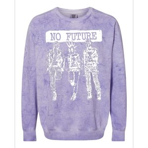 No Future Superhero Punk Colorblast Crewneck Sweatshirt