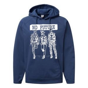 No Future Superhero Punk Performance Fleece Hoodie