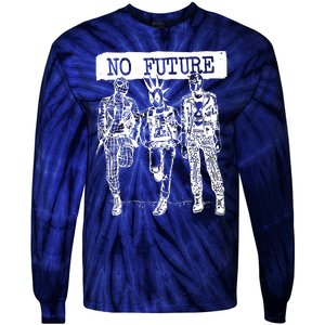 No Future Superhero Punk Tie-Dye Long Sleeve Shirt