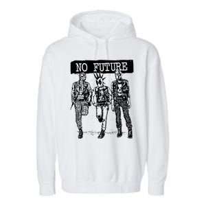 No Future Superhero Punk Garment-Dyed Fleece Hoodie